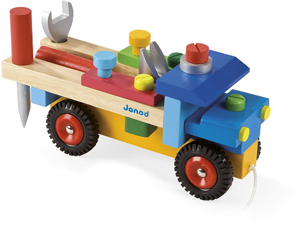 Camion en bois Janod - Camion de bricolage enfant dès 2 ans