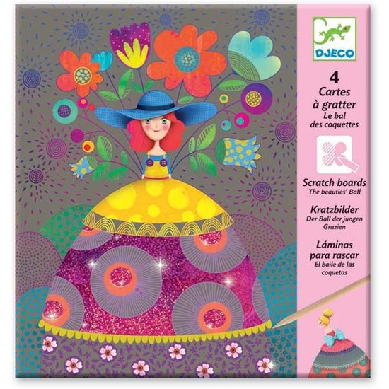 Djeco Djeco - scratch boards - The beauties ball 6-10 yrs