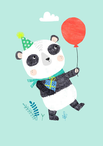 Carte Anniversaire Panda Rebecca Jones Petit Monkey Little Thingz