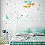 Pom Le Bonhomme Wall stickers triangles gold and mint - Pöm Le Bonhomme - set of 72 stickers