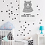 Pom Le Bonhomme Muurstickers confetti zwart - Pöm Le Bonhomme - set 80 stickers