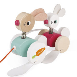 Pull along toy rabbits Zigolos Janod