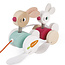 Janod speelgoed Pull along toy rabbits - Zigolos - Janod