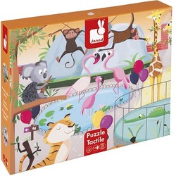 Janod tactile puzzle A day at the zoo 20pcs +3yrs