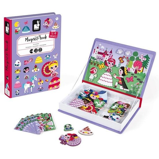 Janod speelgoed Janod - Magnetic Book Princesses - 62pcs 3-8yrs