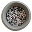 Little Thingz Bällebad - rund grau - inkl 200 bälle grau-rosa-weiss-silber-Perle