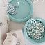 Little Thingz Ball pit round mint incl 200 balls pearl-transparent-mint-white
