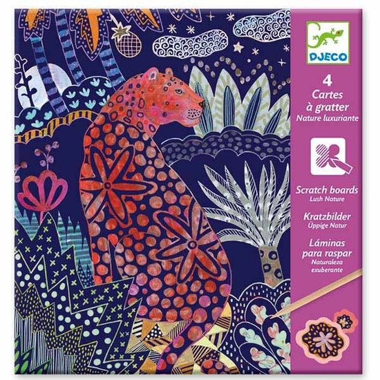 Djeco Djeco - scratch boards - Lush nature 7-13 yrs