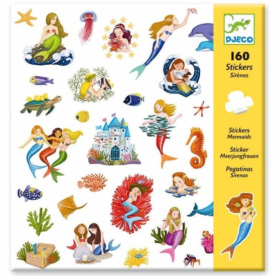 Djeco Djeco stickers Zeemeerminnen 160 stuks