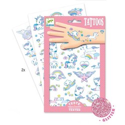 Djeco tattoos Eenhoorns glitter +3jr