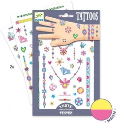 Djeco tattoos Jenni's jewels neon +3yrs