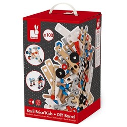 Janod Brico Kids kit construction baril 100pc +3a