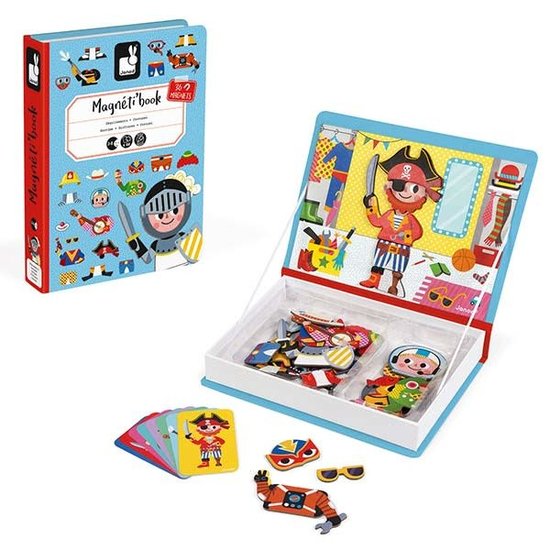 Janod speelgoed Janod - magnetibook déguisements garçon - 44pcs 3-8 ans