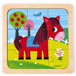 Janod puzzle horse Tornado +18M 9 pcs