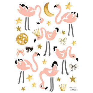 Flamingo wall stickers pink Mini's Lilipinso