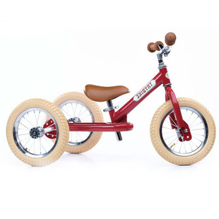 Trybike Steel 2-in-1 balance bike Vintage red