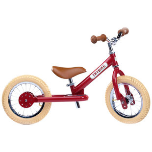 Trybike Steel balance bike Vintage red