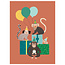 Petit Monkey Verjaardagskaart - apenbende - Rebecca Jones - Petit Monkey