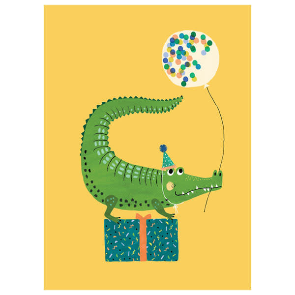 Carte Anniversaire Crocodile De Fete Rebecca Jones Petit Monkey Little Thingz
