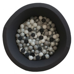 Ball pit anthracite 200 balls grey-black-pearl