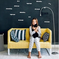 Wall stickers half circles white Pöm Le Bonhomme