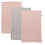 Little Dutch Little Dutch face cloth - 3pcs - pink-grey