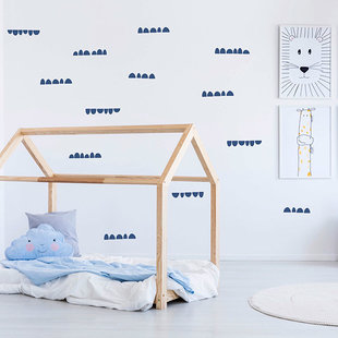 Wall stickers half circles blue Pöm Le Bonhomme