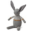 Liewood Rattle soft toy - Vigga knit mini teddy - rabbit grey - Liewood
