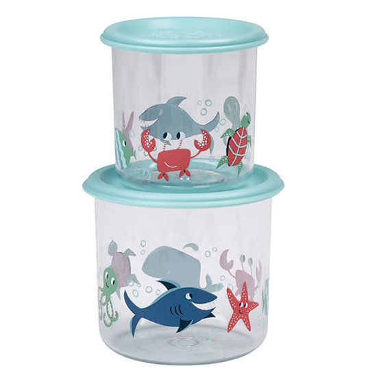 Sugar Booger Food containers Ocean - Large - Sugar Booger - set of 2