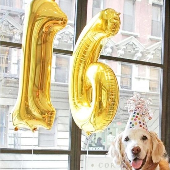 Northstar Ballon - cijfers - goud - 40 cm - Northstar - 0