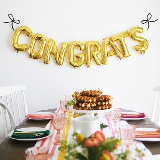 Northstar Ballon - letters - goud - 40 cm - Northstar - B