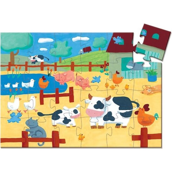 Djeco Djeco - Puzzle - The cow on the farm - 3 yrs - 24 pcs