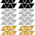Pom Le Bonhomme Stickers muraux triangles Chic - Pöm Le Bonhomme