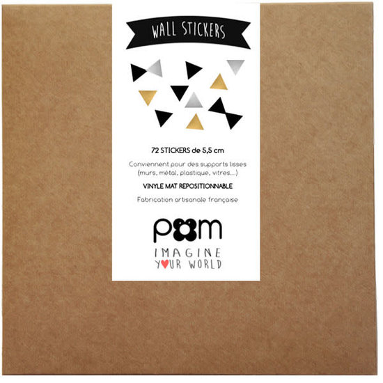 Pom Le Bonhomme Wall stickers triangles Chic - Pöm Le Bonhomme - set of 72 stickers