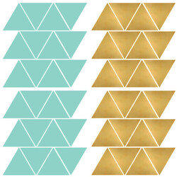 Stickers muraux triangles or-mint Pöm Le Bonhomme