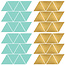 Pom Le Bonhomme Stickers muraux triangles or et mint - Pöm Le Bonhomme - set de 72 stickers