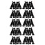 Pom Le Bonhomme Stickers muraux tipi noir - Pöm Le Bonhomme - set de 30 stickers