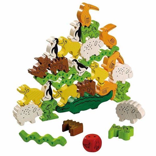 Haba Jeu de construction - Pyramide d’animaux - Haba +4 ans