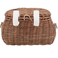 Olli Ella Olli Ella - basket Mini Chari naturel - rieten mand - fietsmand