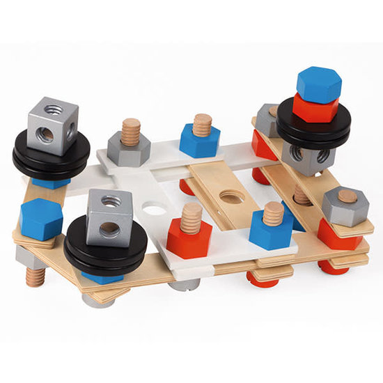 Janod Janod - Brico Kids - construction toys - DIY barrel 50pcs + 3 yrs