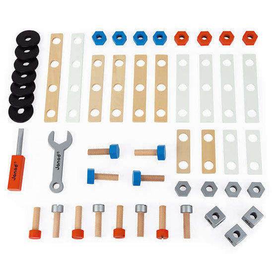 Janod Janod - Brico Kids - kit construction - baril 50pcs +3 ans