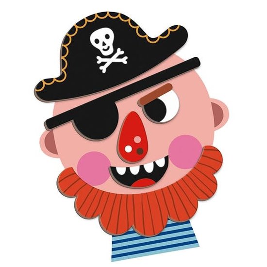 Janod Janod - magnetibook visages fous garçon - 82pcs 3-8 ans