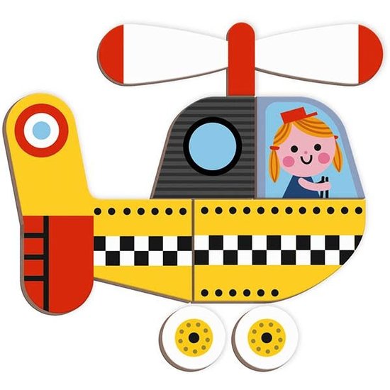 Janod Janod - Magnetbuch Racers Fahrzeuge - 68 Stück 3-8 Jahren