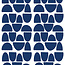 Pom Le Bonhomme Wandtattoo Halbkreise blau - Pöm Le Bonhomme - Set von 84