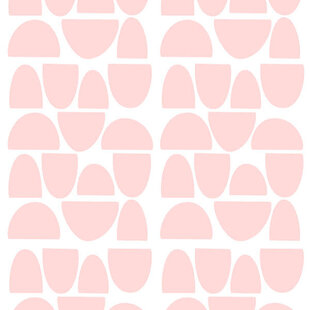 Stickers muraux demi cercles rose Pöm Le Bonhomme