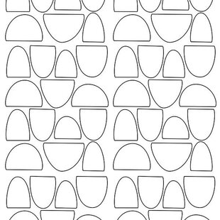 Stickers muraux demi cercles blanc Pöm Le Bonhomme