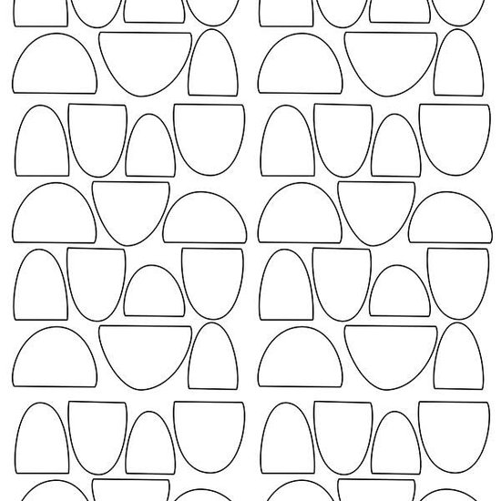 Pom Le Bonhomme Wandtattoo Halbkreise weiß - Pöm Le Bonhomme - Set von 84