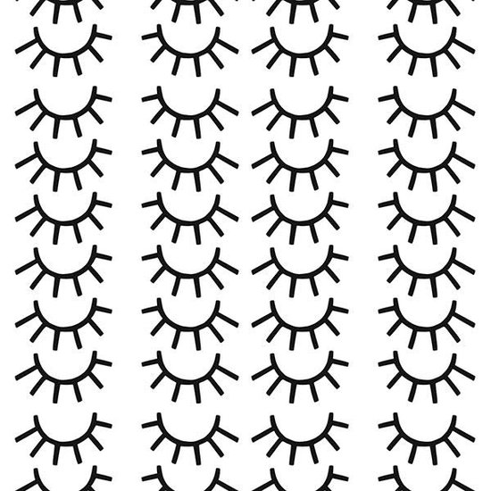 Pom Le Bonhomme Wall stickers mini eyelashes black - Pöm Le Bonhomme - set of 72