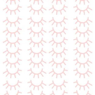 Wall stickers mini eyelashes pink Pöm Le Bonhomme