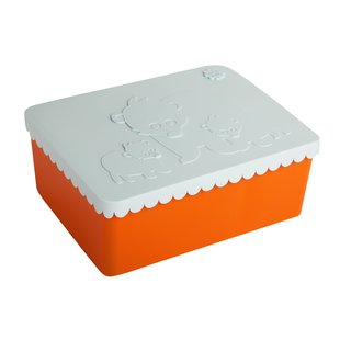 Lunchbox Bär hellblau-orange - Blafre